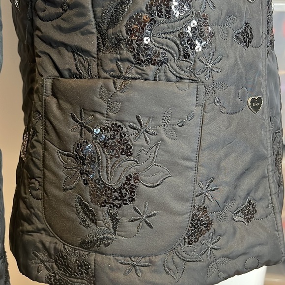 Christian Dior Sz 8 Lightly Quilted Beaded Snap Closure Blazer Jacket - Picture 4 of 12